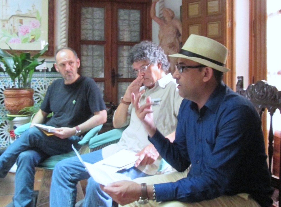 8 Lectura en un patio de Toledo, con Oscar Curieses y Patricio Sánchez