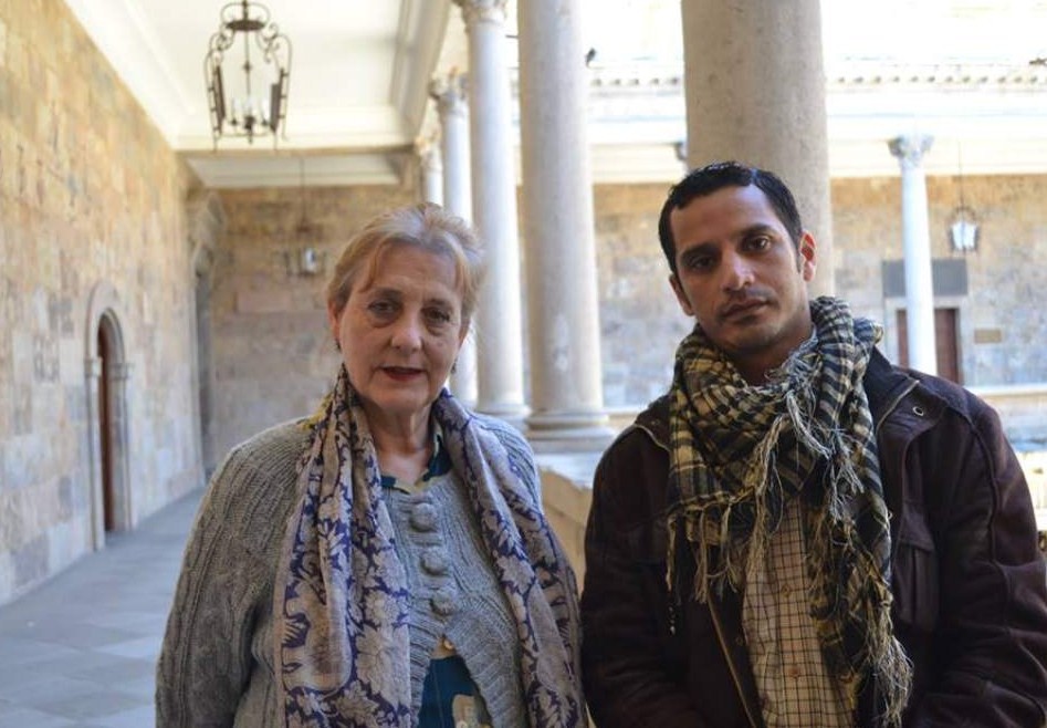 1 Carmen Ruiz Barrionuevo y Néstor Ulloa, en  Salamanca (Foto de Yael Vázquez)