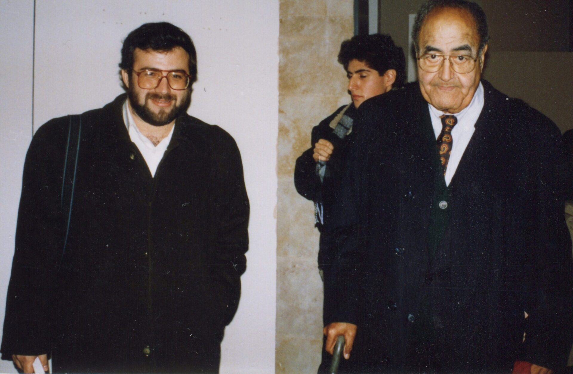 7 Alfredo Pérez Alencart y Gastón Baquerro, en Salamanca (1994, foto de Jacqueline Alencar)