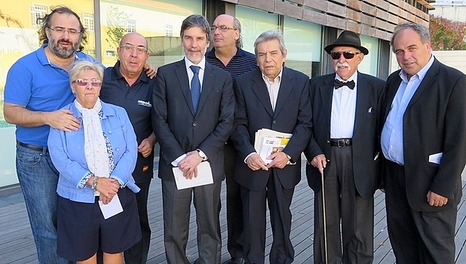 7 Poetas salmantinos con Salvado y el alcalde Luís Correia (foto de Carlos Semedo)