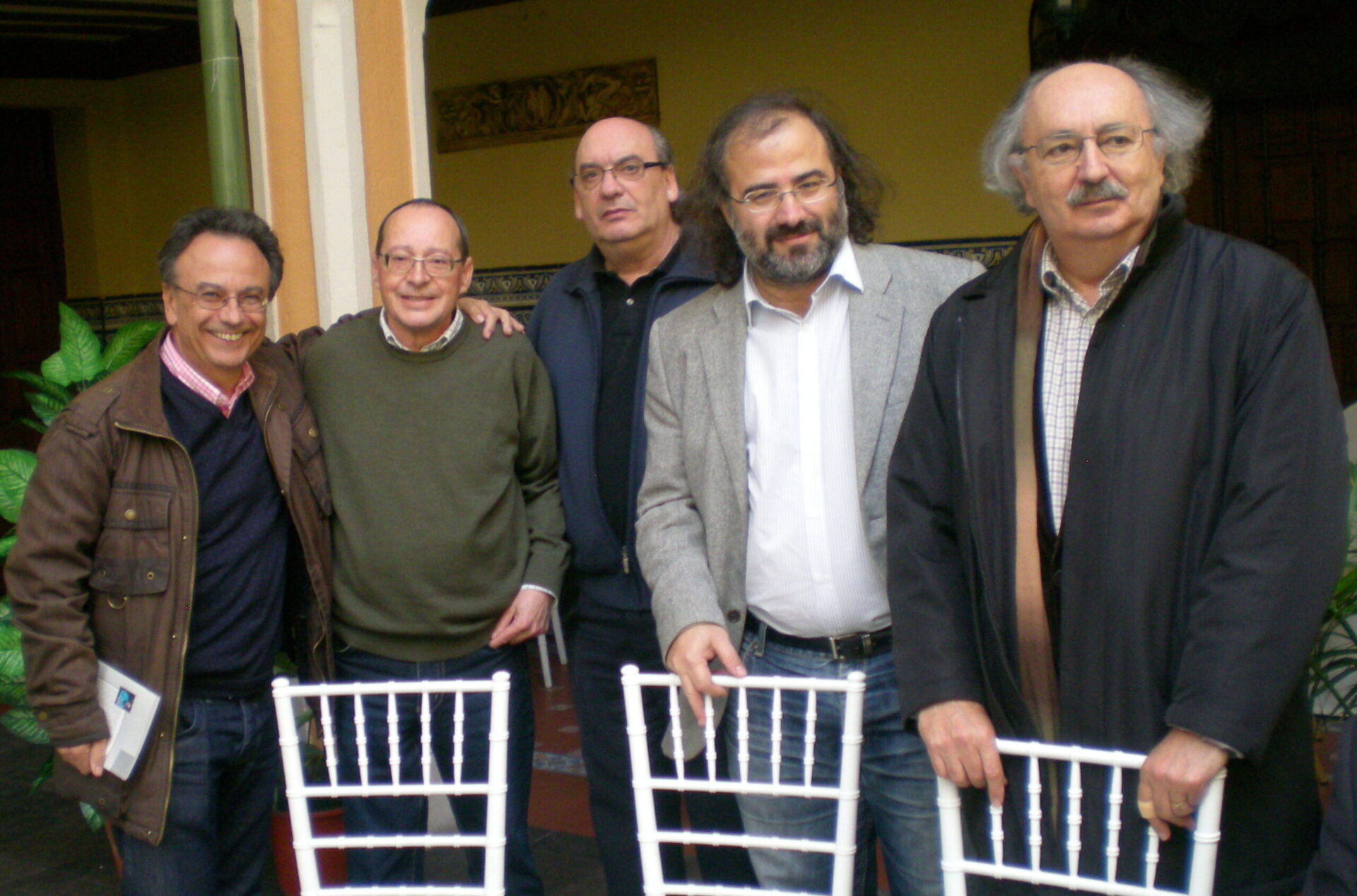 1 José Pulido, Ignacio González, José María Muñoz Quirós, Alfredo Pérez Alencart y Antonio Colinas, Jurados del Premio Nacional de Poesía de Peñaranda de Bracamonte