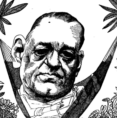 8 Caricatura del escritor Alejo Carpentier, por Naranjo