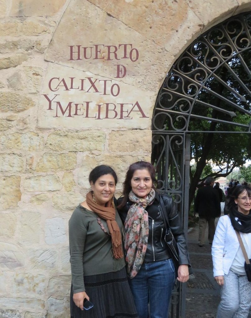 9 Paura Rodríguez Leytón y Jacqueline Alencar, en el Huerto de Calixto y Melibea (APA)