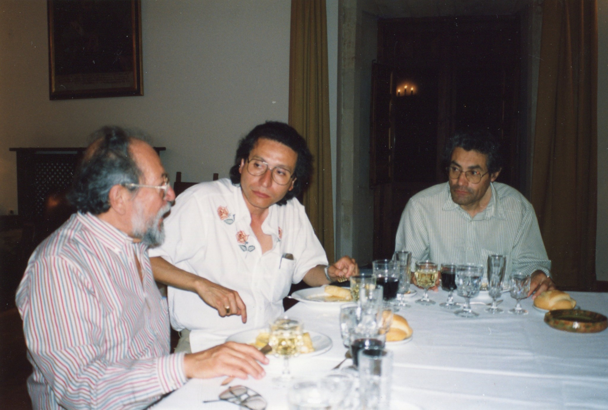 13 Carlos Contramaestre, Miguel Cabrera y Antonio Claros, (Foto de A. P. Alencart, Salamanca 1991)