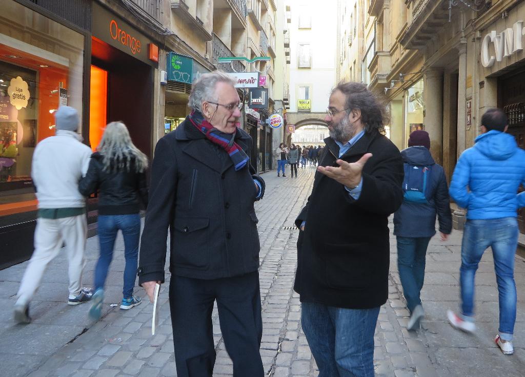 8 Alencart y el teólogo madrileño Máximo García (2016, foto de Jacqueline Alencar)