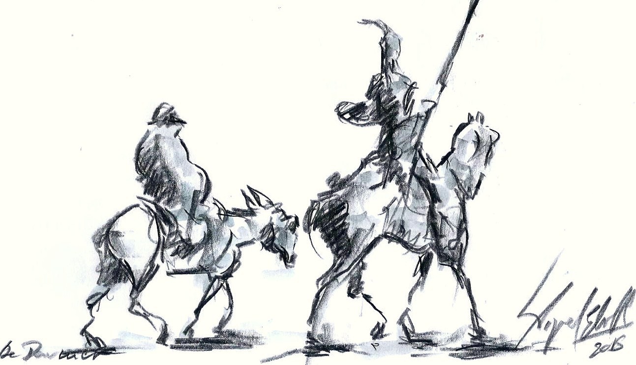 6-boceto-de-don-quijote-y-sancho-de-miguel-elias