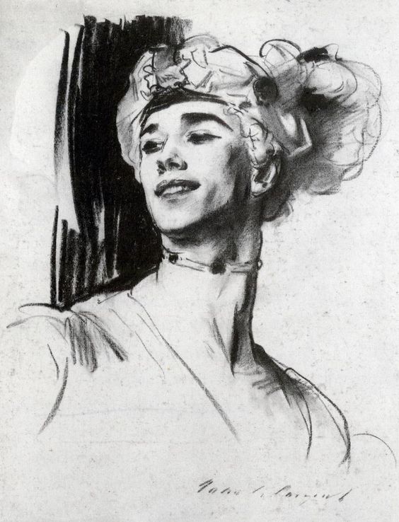 3 John Singer Sergeant, Retrato de Nijinsky en Pavilion d'Armide