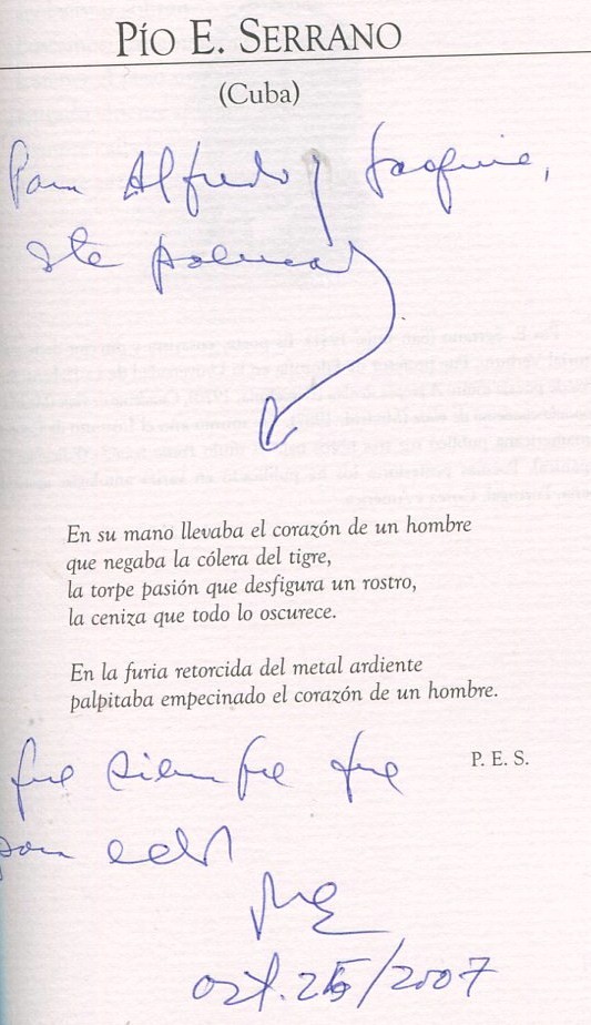 13 Dedicatoria de Pío E. Serrano