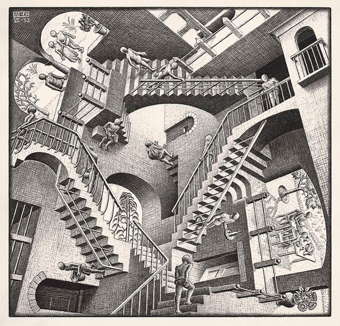 7 Relatividad, de Escher