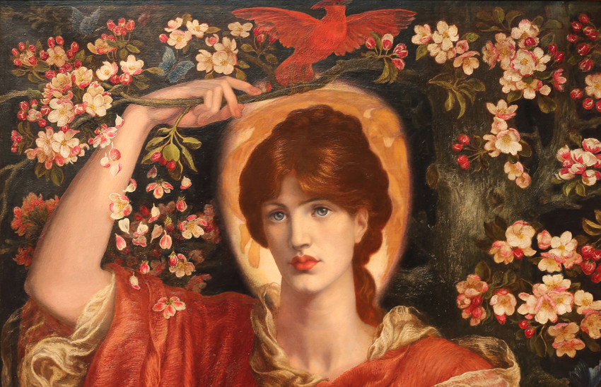 4 Fiammetta de Boccaccio, pintura de Dante Gabriel Rossetti