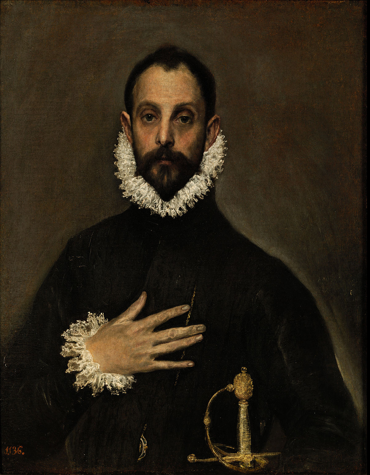 7 El caballero de la mano en el pecho, de El Greco