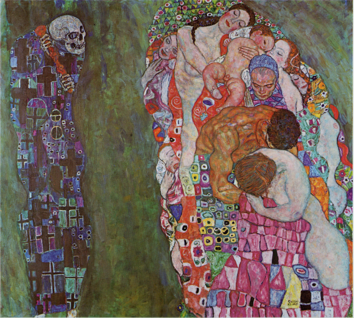 10 Vida y muerte, de Gustav Klimt