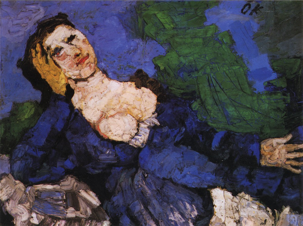 3 Frau in Blau (Mujer en azul), de Oskar Kokoschka