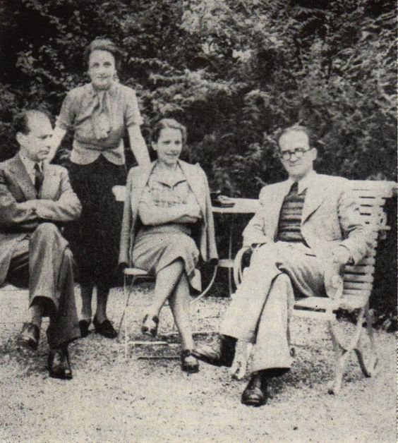 4 Lucian Blaga & Mircea Eliade (Con Cornelia Good y Nina Eliade). en Suiza