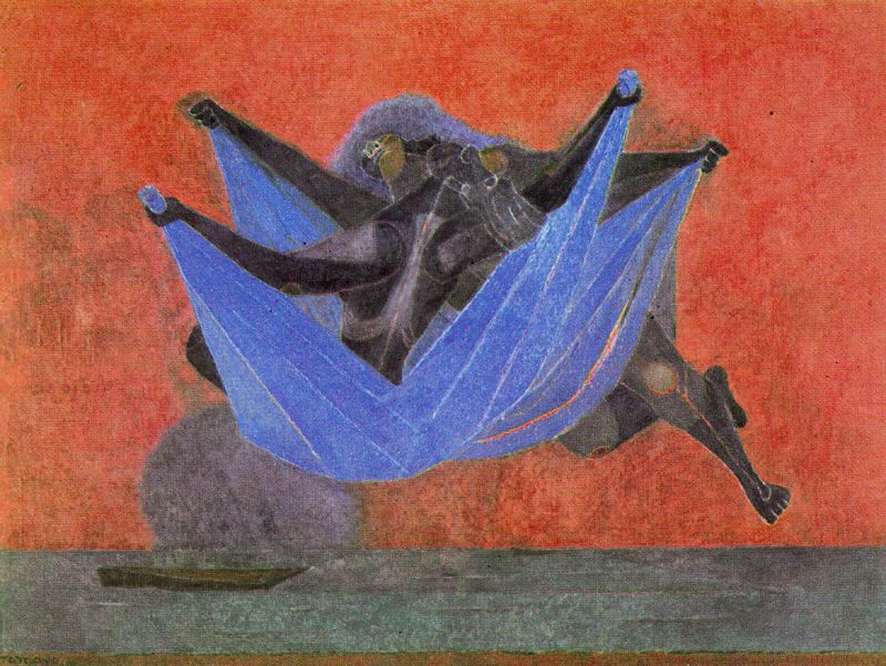 5 Danzantes frente al mar, de Rufino Tamayo