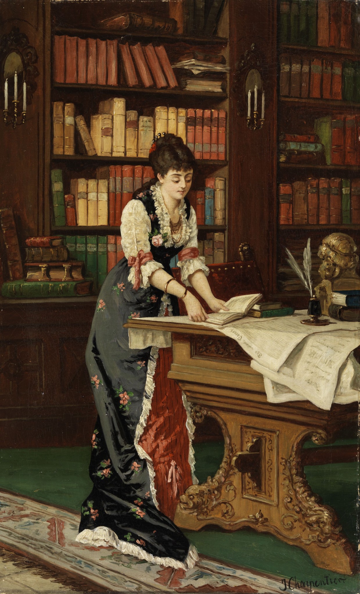 5 Mujer en la biblioteca, de J. Charpentier