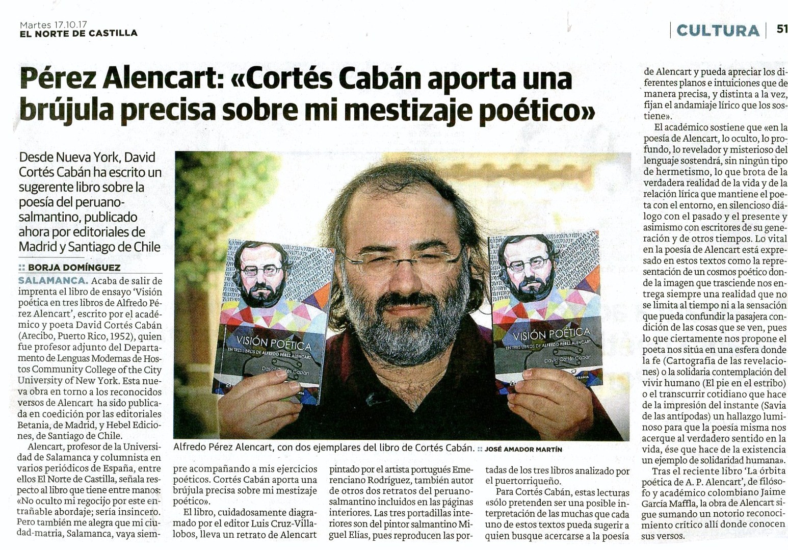 3 Declaraciones de A. P. Alencart (El Norte de Castilla)