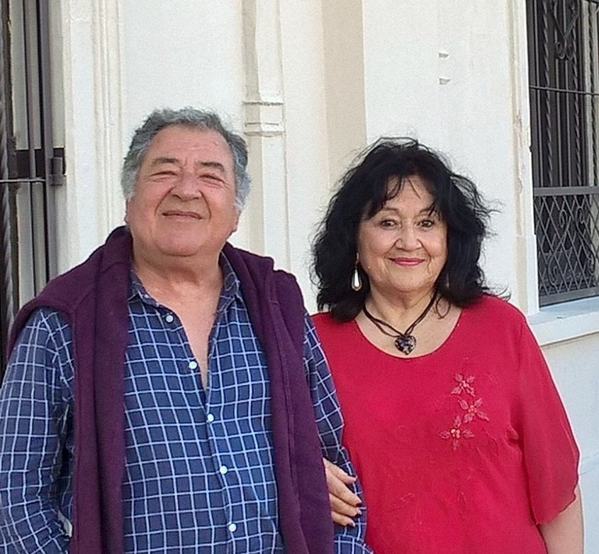 7 Eduardo Dalter y Amelia Arellano, en la estación de San Luis