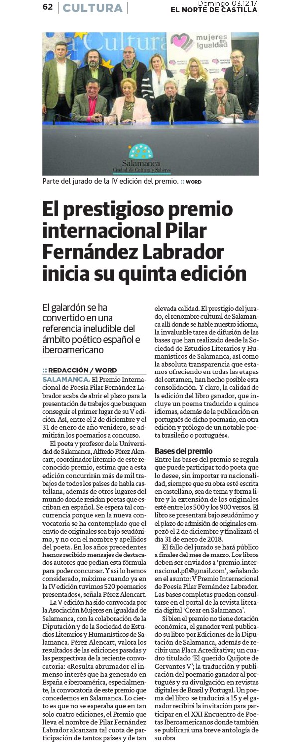 6 Premio Pilar Fernández Labrador (El Norte de Castilla)